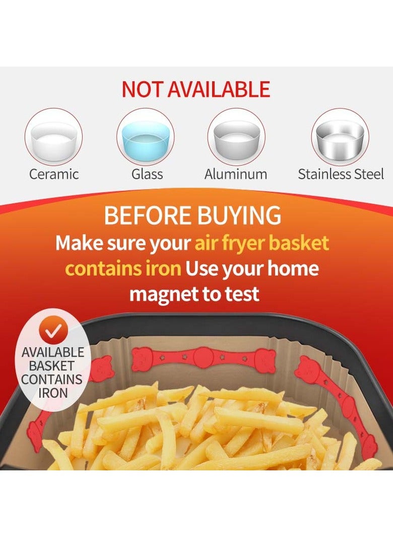 general Air Fryer Magnetic Silicone Clips 4 Pcs High Temperature Resistant Fixed Buckles Anti-Slip Magnetic Silicone Holders for Air Fryer Accessories - Image 2